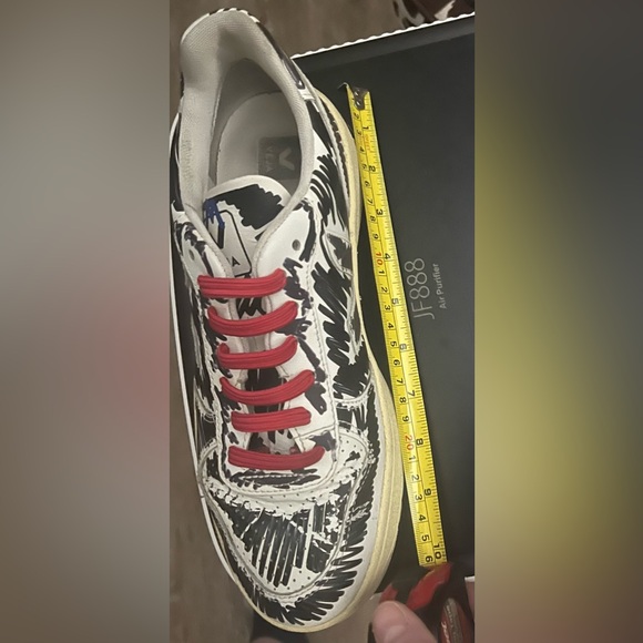 Marni X Veja V10 Dark Violet Orchid Black Scribble Logo Sneakers..Size 40 🤩 - Picture 6 of 8